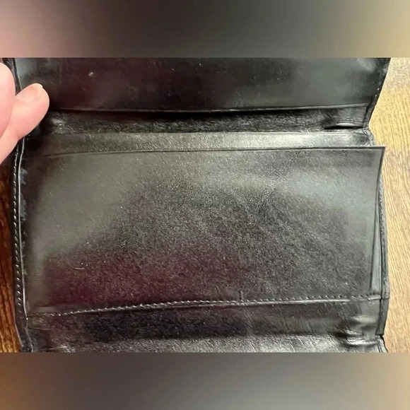 VINTAGE | ladies fur/leather trifold wallet - Picture 9 of 11
